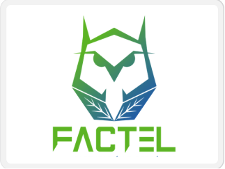 Logotipo de Factel con tecnología de vanguardia Logotipo de Factel representando tecnología de vanguardia.